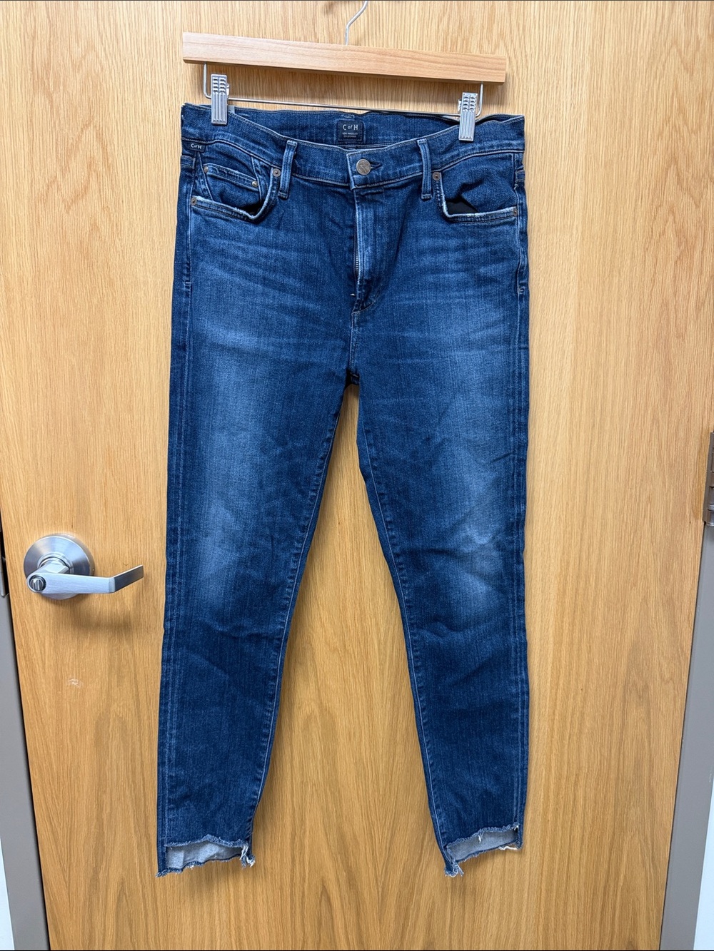 Citizens of Humanity Rocket Crop High Rise Skinny Dark Blue Jeans Size 30